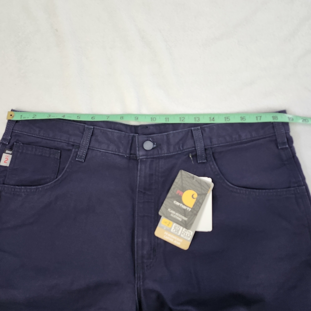 CARHARTT FR CAT Canvas Utility Work Pants Original Fit Navy Men's 38x30 NWT - Picture 14 of 16